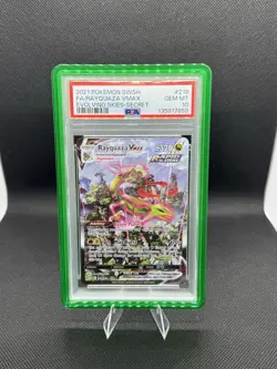 Pokemon 2021 Rayquaza VMAX 218/203 Alt Art Evolving Skies Secret GEM MINT PSA 10 - Image 1