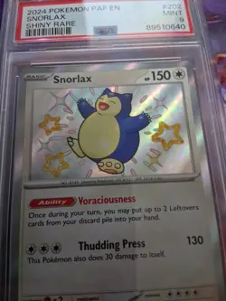PSA 9 Snorlax Shiny Rare #202 2024 Pokemon Paf Paldean Fates #19 Read!! - Image 2