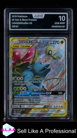 CELEBI&BISAFLOR GX POKEMON 2019 SM167 SUN & MOON PROMOS AOG 10 - Image 1