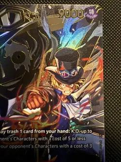 One Piece TCG OP13 Carrying On His Will Sabo OP07-118 SP SEC Secret Rare - Image 3