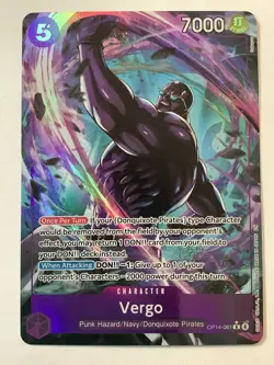 One Piece Vergo (Alternate Art) OP14-061 The Azure Sea's Seven Foil Alt Art rare - Image 1