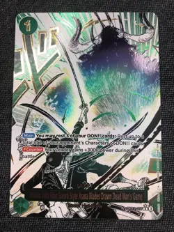 One Piece OP12-037 (Dead Man’s Game) Manga Event Alt Art RARE English EN Zoro - Image 2
