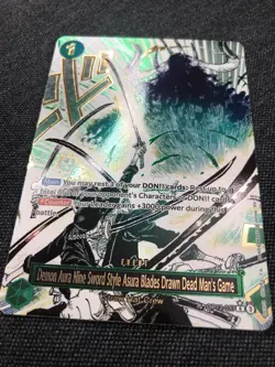 One Piece OP12-037 (Dead Man’s Game) Manga Event Alt Art RARE English EN Zoro - Image 3
