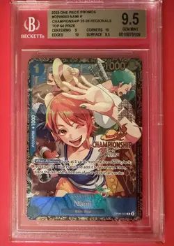 Nami BGS 9.5 GEM MINT 2025 One Piece Championship Regionals Top 64 Prize Promo - Image 1