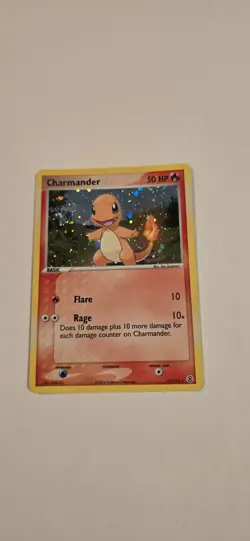 Pokemon TCG Charmander EX FireRed & LeafGreen Holo Rare Card 113/112 - Image 1
