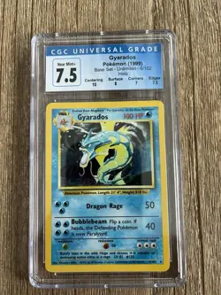 1999 Pokemon TCG GYARADOS Base Set Unlimited 6/102 Holo CGC 7.5 Graded Card - Image 1