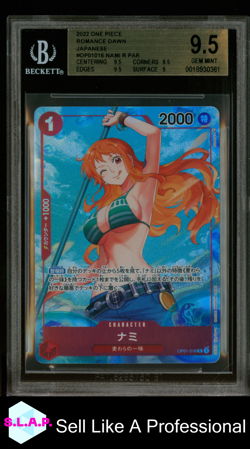 NAMI ALT ART R 2022 ONE PIECE CARD GAME ROMANCE DAWN JAPANESE OP01016 BGS 9.5 - Image 1