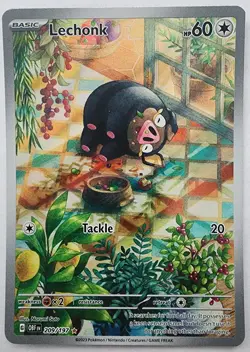 Pokemon Trading Card TCG Lechonk Full Art Holo 209/197 Nintendo 2023 - Image 1