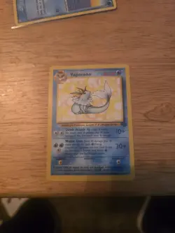 Pokemon TCG Vaporeon Jungle Card 28/64 Regular Rare, LP Condition - Image 1