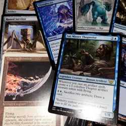 Custom COMMANDER DECK 100 English MTG Cards. **Sai Master Thopterist ARTIFACTS* - Image 1