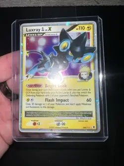 Luxray GL Lv.X 109/111 Rising Rivals Holo SWIRL NM vintage Pokemon Card - Image 1