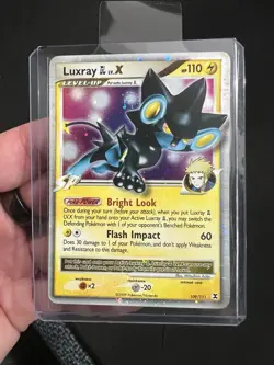 Luxray GL Lv.X 109/111 Rising Rivals Holo SWIRL NM vintage Pokemon Card - Image 3