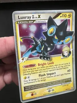 Luxray GL Lv.X 109/111 Rising Rivals Holo SWIRL NM vintage Pokemon Card - Image 5