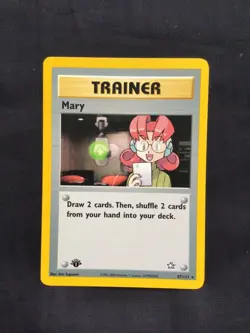 Pokemon Cards: Neo Genesis 1st Edition Rare: Mary 87/111 - Image 1