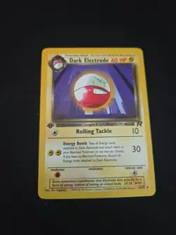 Pokemon Dark Electrode Card #34/82 1st Edition Non-Holo - Image 1