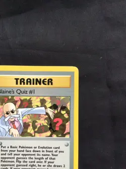 Pokemon Cards: Gym Heroes 1st Edition Rare: Blaine's Quiz #1 97/132 - Image 3