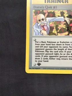 Pokemon Cards: Gym Heroes 1st Edition Rare: Blaine's Quiz #1 97/132 - Image 5