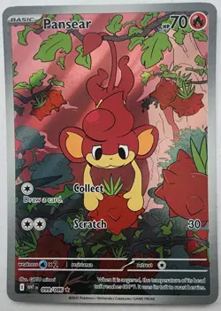 Pokemon Trading Card TCG Pansear Full Art Holo 099/086 Nintendo 2025 - Image 1
