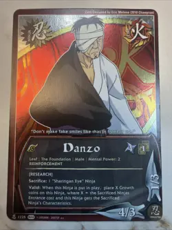 Naruto CCG Danzo Foil Rare Card Near Mint or Better Shippuden - Image 2