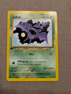 Zubat 59/64 Neo Revelation 1st Edition German Pokemon Card - Lightly Played - Image 1