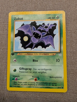 Zubat 59/64 Neo Revelation 1st Edition German Pokemon Card - Moderately Played - Image 1