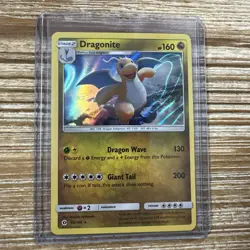 Dragonite 96/149 Holo Rare Sun & Moon Off Center Pokemon Card Near Mint - Image 1