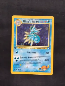 Pokemon Cards: Gym Heroes 1st Edition Rare Holo: Misty's Seadra 9/132 - Image 1