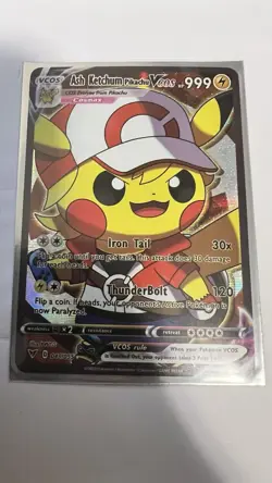 Ash Ketchum Pikachu Fan Art Pokemon Card - Image 1