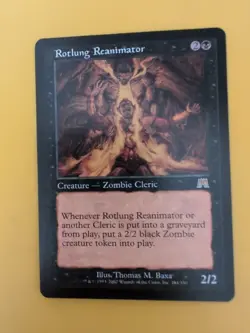 Rotting Reanimator. Zombie Cleric Magic the Gathering Card. Onslaught. Rare - Image 3