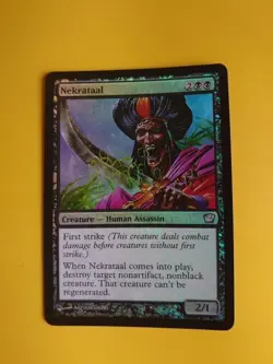 MTG Card. Nekrataal FOIL 9th Editon Human assassin. - Image 1