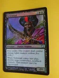 MTG Card. Nekrataal FOIL 9th Editon Human assassin. - Image 2