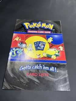 1999 Pokemon TCG - Wizards of the Coast Vintage Card Lists Theme Deck Inserts - Image 5