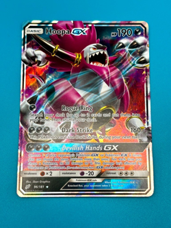 Hoopa Gx - Pokemon Team Up #96 - Ultra Rare Holo Card Near Mint Sun & Moon TCG - Image 1