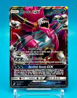 Hoopa Gx - Pokemon Team Up #96 - Ultra Rare Holo Card Near Mint Sun & Moon TCG - Image 3