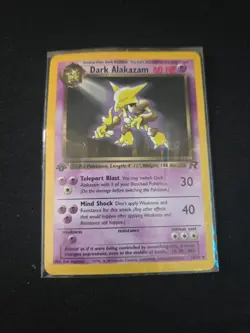 Pokemon TCG Dark Alakazam Card 18/82 1st Edition Non Holo Rare - Near Mint! - Image 1