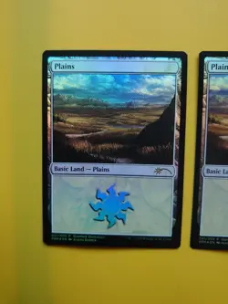 MTG Card. Plains x2 Standard Showdown Land FOIL as pictures- Alayna Danner - Image 4