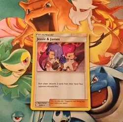 Pokemon Card Jessie & James 58/68 Holo Rare Hidden Fates Team Rocket TCG 2 - Image 1
