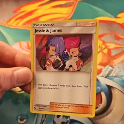 Pokemon Card Jessie & James 58/68 Holo Rare Hidden Fates Team Rocket TCG 2 - Image 4