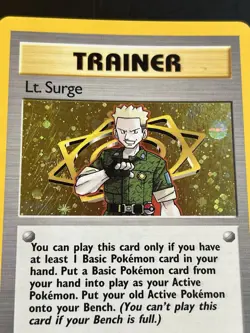 Pokemon TCG Lt. Surge Gym Heroes Trainer Holo Rare Card 17/132 - Image 2