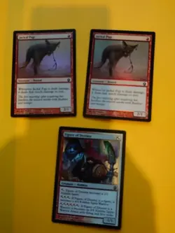 Jackal Pup x2 & Figure of Destiny Premium Deck FOILS MTG 3 Card. - Image 1