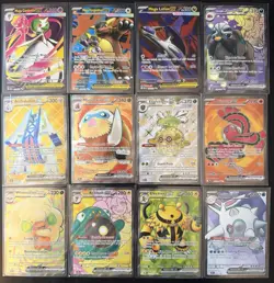 Pokemon TCG Full Art Ultra Rare Holo Mega, PFL, SV Lot Of 12 Cards - Image 1