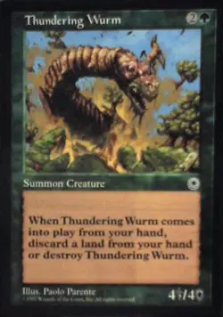 Thundering Wurm - Portal: #189, Magic: The Gathering Lp R97 - Image 1
