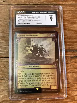 Orcish Bowmasters (Showcase Scrolls foil) - Universes Beyond: LTR MTG CGC 9 - Image 2