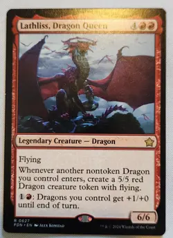 MTG Magic [x1] Lathliss, Dragon Queen [x1] Foundations M/NM - Image 1