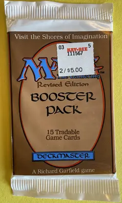 MTG Magic the Gathering Revised Edition 1994 Booster Pack Factory Sealed - Image 1