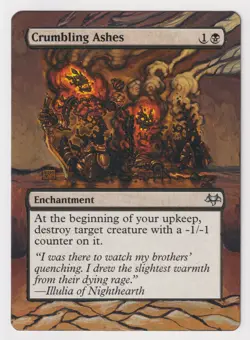 Altered Crumbling Ashes HP WOTC MTG Magic Hand Painted Unique Extended Art! - Image 1