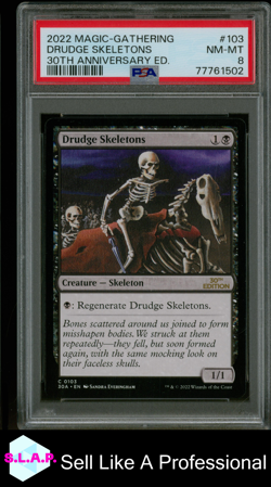 DRUDGE SKELETONS MAGIC THE GATHERING 30TH ANN. EDITION 2022 103 PSA 8 - Image 1