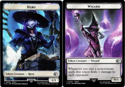 Hero (0006) / Wizard (0015) Double-Sided Token [Final Fantasy] MTG Magic - Image 2
