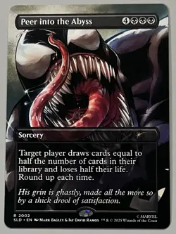 MTG Secret Lair Drop Peer into the Abyss Sorcery RARE REGULAR #2002 - Image 1