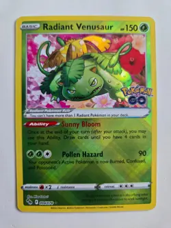Pokemon Radiant Venusaur 004/078 - Radiant Rare - Pokemon GO - Image 1